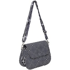 Background-pattern-halftone Saddle Handbag