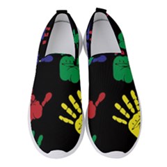 Handprints-hand-print-colourful Women s Slip On Sneakers