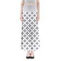 Star-curved-pattern-monochrome Full Length Maxi Skirt View1