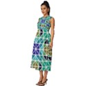 Mosaic-triangle-symmetry- Sleeveless Round Neck Midi Dress View2