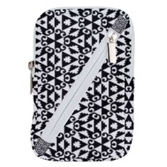 Geometric-tile-background Belt Pouch Bag (small)