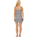 Ellipse-pattern-ellipse-dot-pattern Satin Pajama Short Set View4
