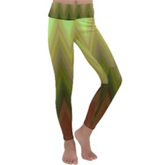 Zig Zag Chevron Classic Pattern Kids  Lightweight Velour Classic Yoga Leggings