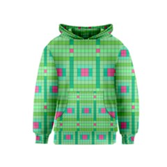 Checkerboard-squares-abstract-- Kids  Pullover Hoodie by Semog4