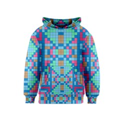 Checkerboard-squares-abstract Kids  Pullover Hoodie by Semog4