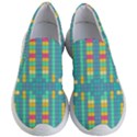 Checkerboard-squares-abstract- Women s Lightweight Slip Ons View1