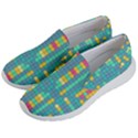 Checkerboard-squares-abstract- Women s Lightweight Slip Ons View2