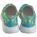 Checkerboard-squares-abstract- Women s Lightweight Slip Ons View4