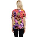 Abstract-circles-background-retro Bow Sleeve Button Up Top View4
