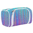 Blue Magenta Speckles Line Toiletries Pouch View2