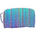 Blue Magenta Speckles Line Toiletries Pouch View3
