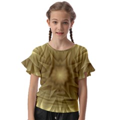 Background Pattern Golden Yellow Kids  Cut Out Flutter Sleeves