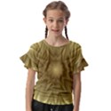 Background Pattern Golden Yellow Kids  Cut Out Flutter Sleeves View1