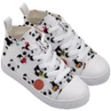 Playing Pandas Cartoons Kids  Mid-Top Canvas Sneakers View3