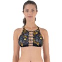 Yin Yang Owl Doodle Ornament Illustration Perfectly Cut Out Bikini Top View1