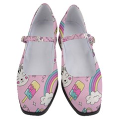 Beautiful Cute Animals Pattern Pink Women s Mary Jane Shoes by Semog4