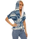 Skull Drawing Lightweight Drawstring Hooded Top View3