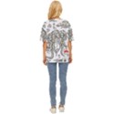 Drawing Clip Art Hand Painted Abstract Creative Space Squid Radio Oversized Basic Tee View4