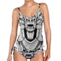 Balinese Art Barong Drawing Bali White Background People Tankini Set View1