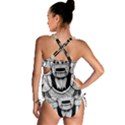 Balinese Art Barong Drawing Bali White Background People Tankini Set View2