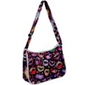 Funny Monster Mouths Zip Up Shoulder Bag View1