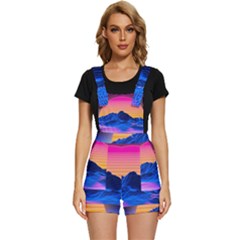 Sun Ultra Artistic 3d Illustration Sunset Short Overalls