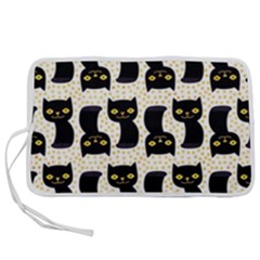 Black Cats And Dots Koteto Cat Pattern Kitty Pen Storage Case (s) by Salman4z