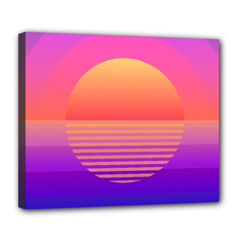 Sunset Summer Time Deluxe Canvas 24  X 20  (stretched)