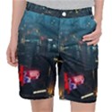 Cityscape Digital Art Women s Pocket Shorts View1
