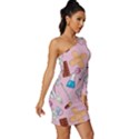 Medical Long Sleeve One Shoulder Mini Dress View3