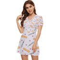 Medicine V-Neck High Waist Chiffon Mini Dress View2