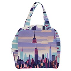 New York Skyline Cityscape Nyc New York City Landmark Boxy Hand Bag