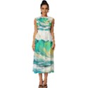 Waves Ocean Sea Tsunami Nautical 90 Sleeveless Round Neck Midi Dress View1