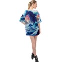 Storm Tsunami Waves Ocean Sea Nautical Nature Oversized Chiffon Top View2