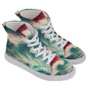 Storm Tsunami Waves Ocean Sea Nautical Nature 2 Women s Hi-Top Skate Sneakers View3