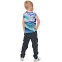 Tsunami Waves Ocean Sea Nautical Nature Water Kids  Sport Tank Top View2