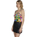 Illustration Cartoon Character Animal Cute Flowy Camisole Tie Up Top View2