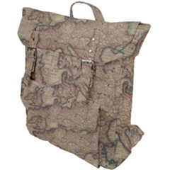 Vintage Europe Map Buckle Up Backpack