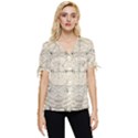 Astronomy vintage Bow Sleeve Button Up Top View1