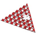 Red And White cat Paws Wooden Puzzle Triangle View2