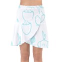 Birds Seamless Pattern Blue Wrap Front Skirt View1