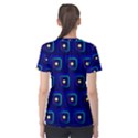 Blue Neon Squares - Modern Abstract Women s Cotton Tee View2