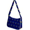 Blue Neon Squares - Modern Abstract Zip Up Shoulder Bag View2