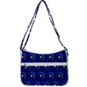 Blue Neon Squares - Modern Abstract Zip Up Shoulder Bag View3