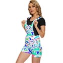 Crazy Pop Art - Doodle Animals   Short Overalls View2