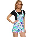 Crazy Pop Art - Doodle Animals   Short Overalls View3