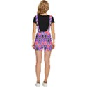 Pink, blue, black, purple Tones Pop Art  Short Overalls View4