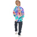 Crazy Pop Art - Doodle Circles   Kids  Hooded Pullover View2