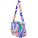 Crazy Pop Art - Doodle Circles   Rope Handles Shoulder Strap Bag View1