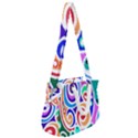 Crazy Pop Art - Doodle Circles   Rope Handles Shoulder Strap Bag View2